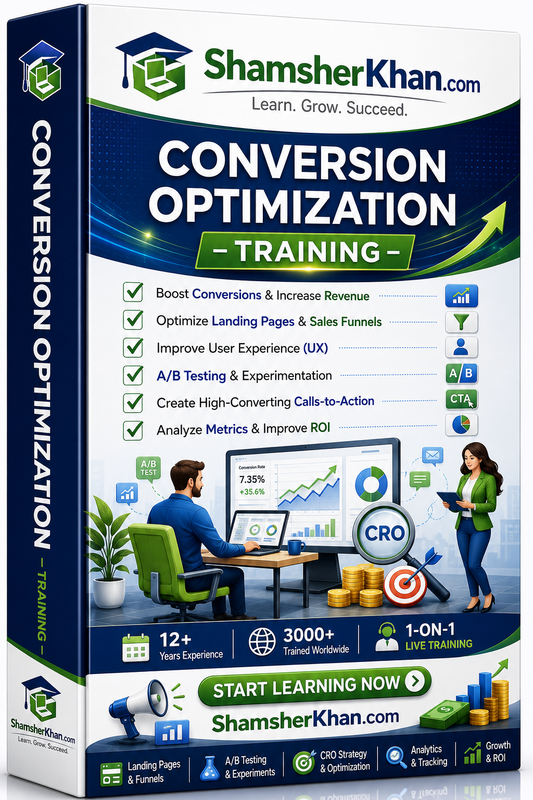 Conversion Rate Optimization Training - 7 Days 1-on-1 Live Online