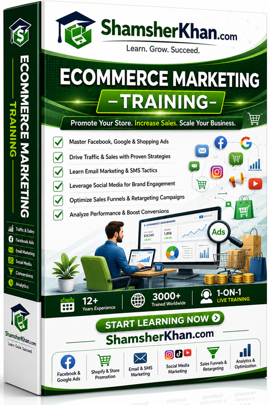 Ecommerce Marketing Training - 7 Days Live 1-on-1 Online