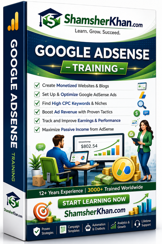 Google Adsense Monetization Training - 7 Days Live 1-on-1 Online