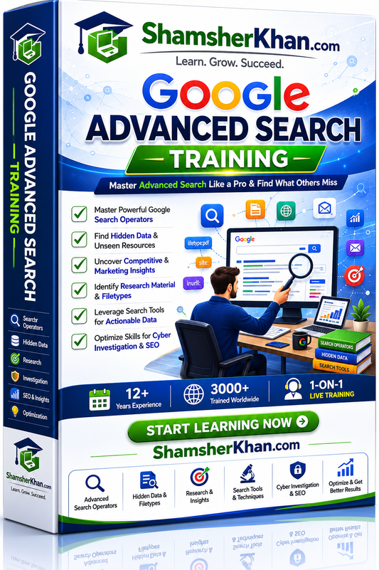 Advance Google Search Training - 7 Days Live 1-on-1 Online