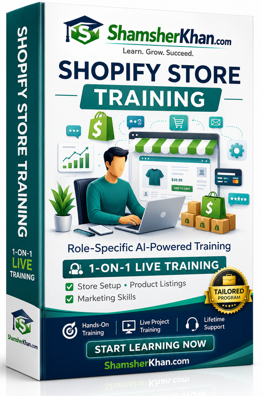 Shopify Store Training - 7 Days Live 1-on-1 Online