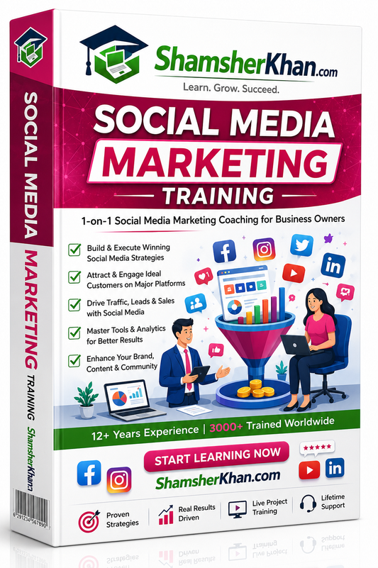 Social Media Marketing Training - 7 Days Live 1-on-1 Online