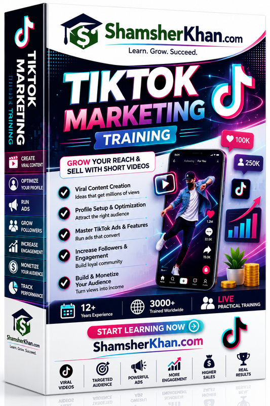 TikTok Marketing Training (Live 1-on-1 Online)